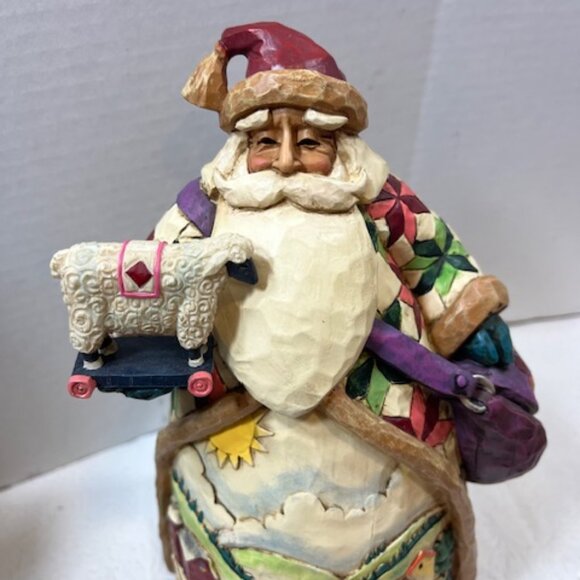 Jim Shore Tabletop Santa 2003 Figurine "O'er The Fields We Go" Sheep 10.5"x5" - Picture 7 of 16
